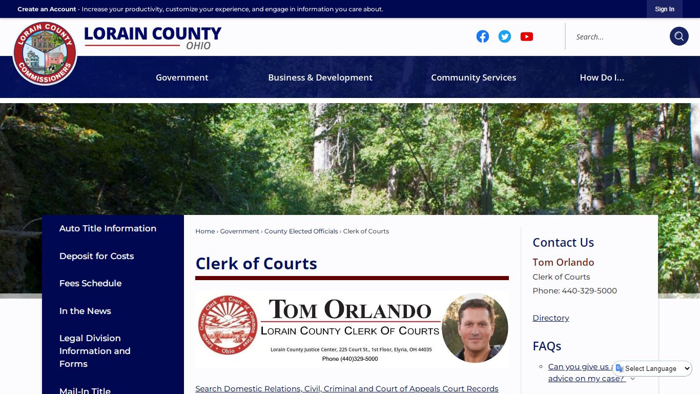 Clerk of Courts | Lorain County, OH